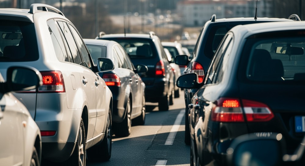 Poranny chaos na A4: Zderzenie pięciu aut w Mysłowicach powoduje utrudnienia w kierunku Katowic