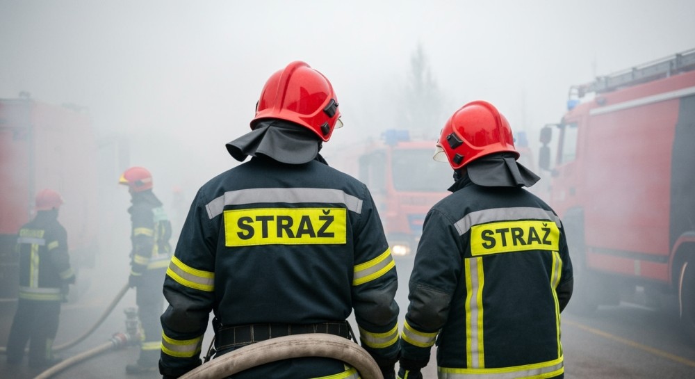 Pożar ciężarówki w Będzinie – utrudnienia na DK91 i objazdy!